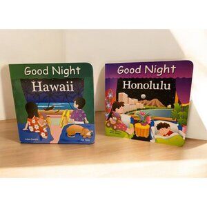 Good Night Books Hawaii Honolulu Board Books Lot Of 2 by Adam Gamble EUC